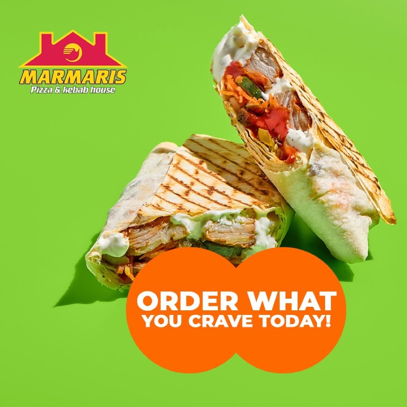 Wraps served at Marmaris Pizza and Kebab House in Fraserburgh!